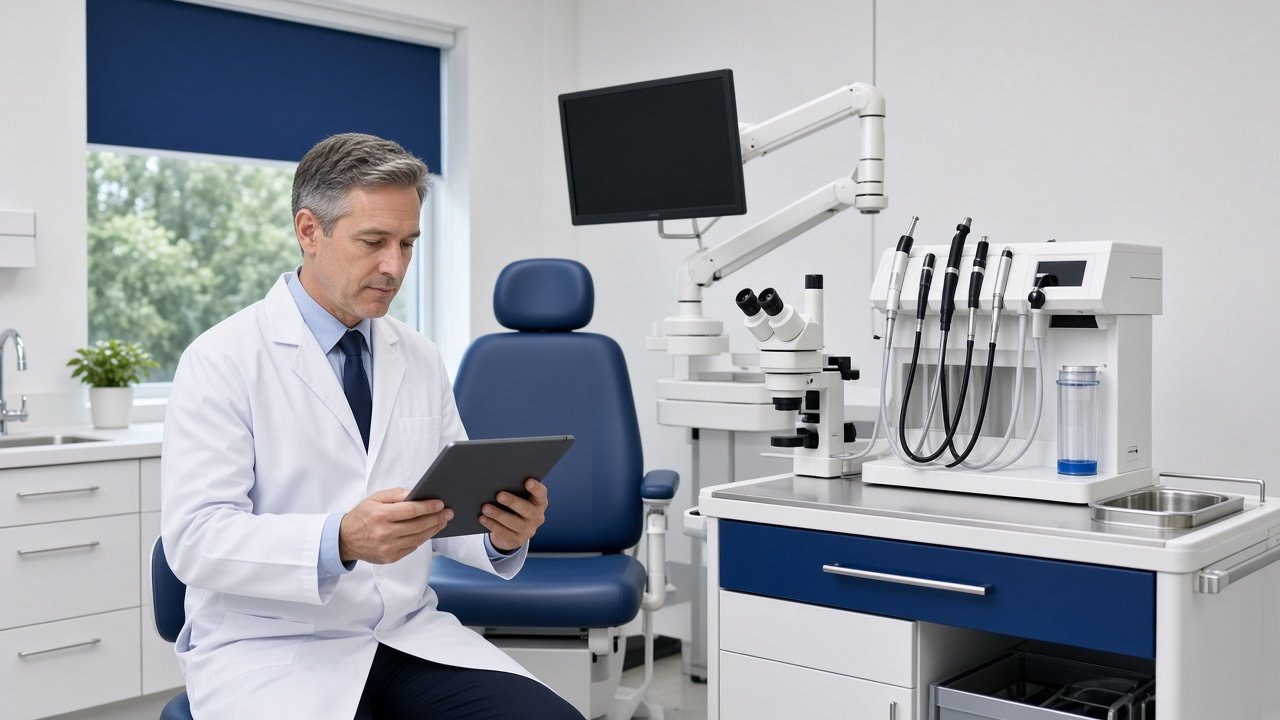 ENT practice billing specialist reviewing a nasal endoscopy claim with modifier and global period notes