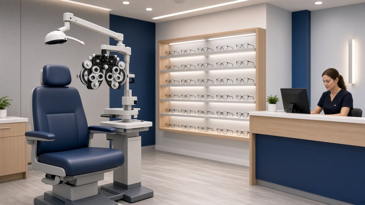 Eye care practice billing coordinator comparing a vision plan authorization and a medical insurance claim for an eye exam